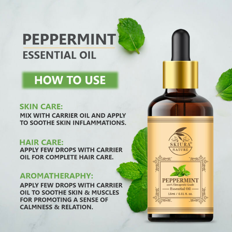 Skiura Nature 100% Natural Peppermint Essential Oil | Grocsy