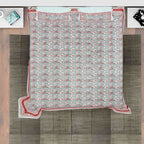 Hand Printed Jaipuri Double/Queen 230x270 Cms Bedsheet with 2 Pillow Covers | Grocsy