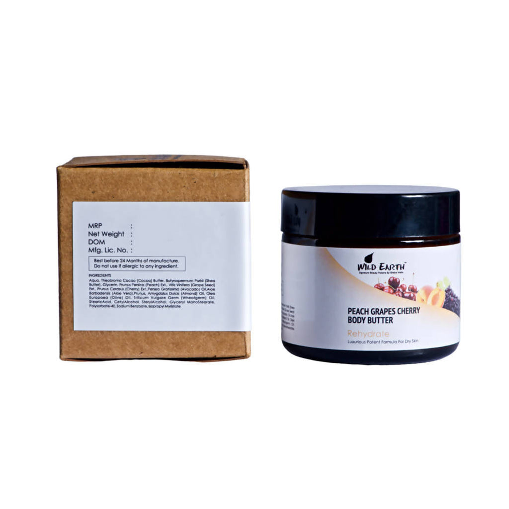 Wild Earth Peach Grapes Cherry Blossom Body Butter | Grocsy