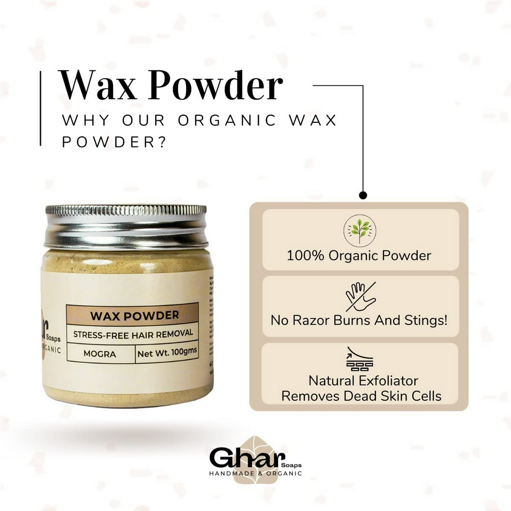 Ghar Soaps Organic Wax Hair Removal Powder Combo | Grocsy