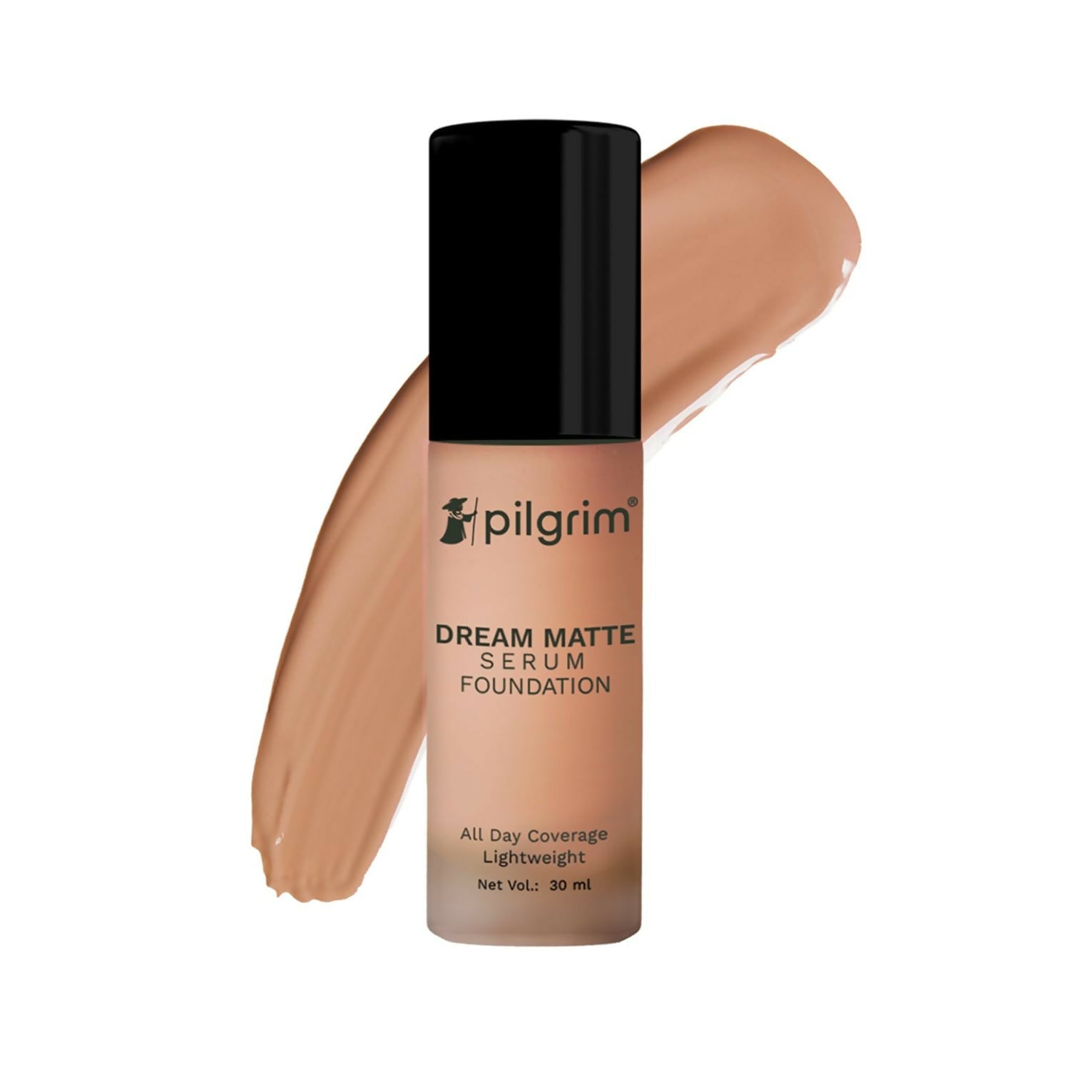 Pilgrim Dream Matte Serum Foundation With Matte & Poreless All Day Coverage Lightweight - Rich Caramel | Grocsy