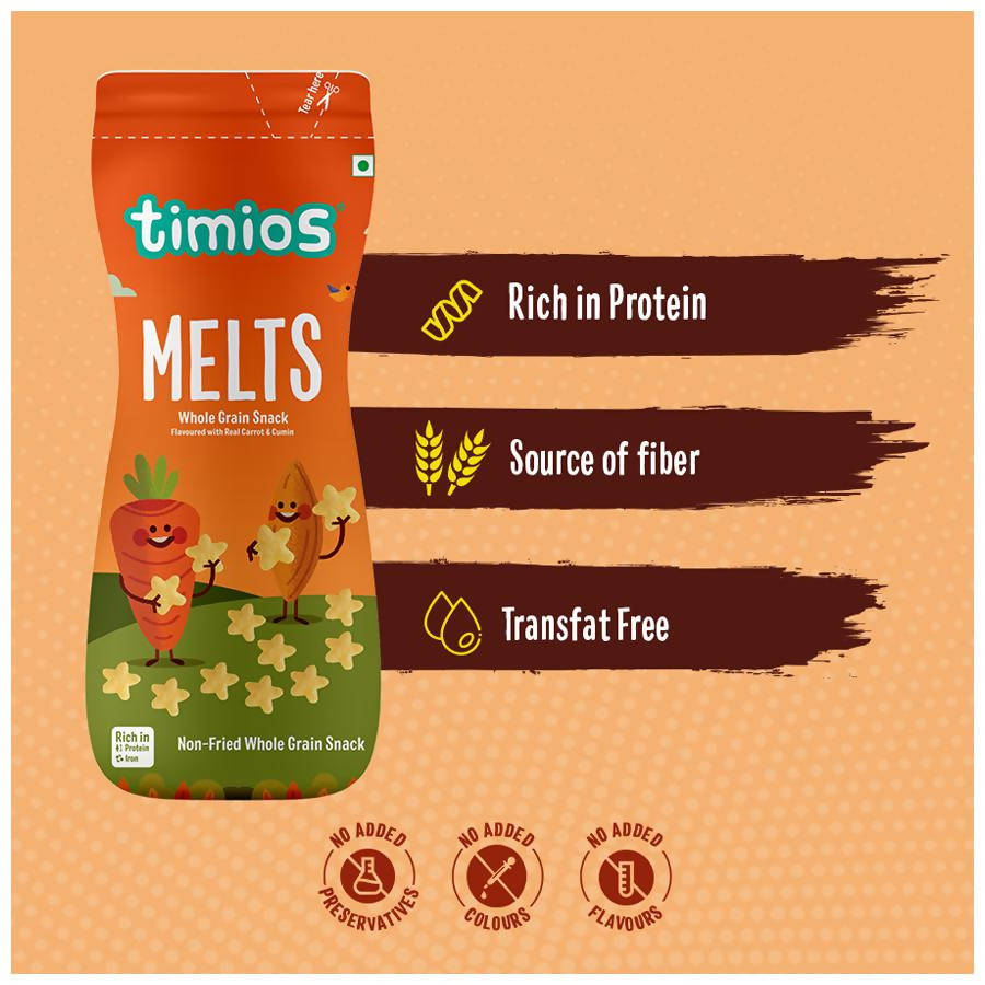 Timios Melts Carrot And Cumin Finger Food For Babies | Grocsy