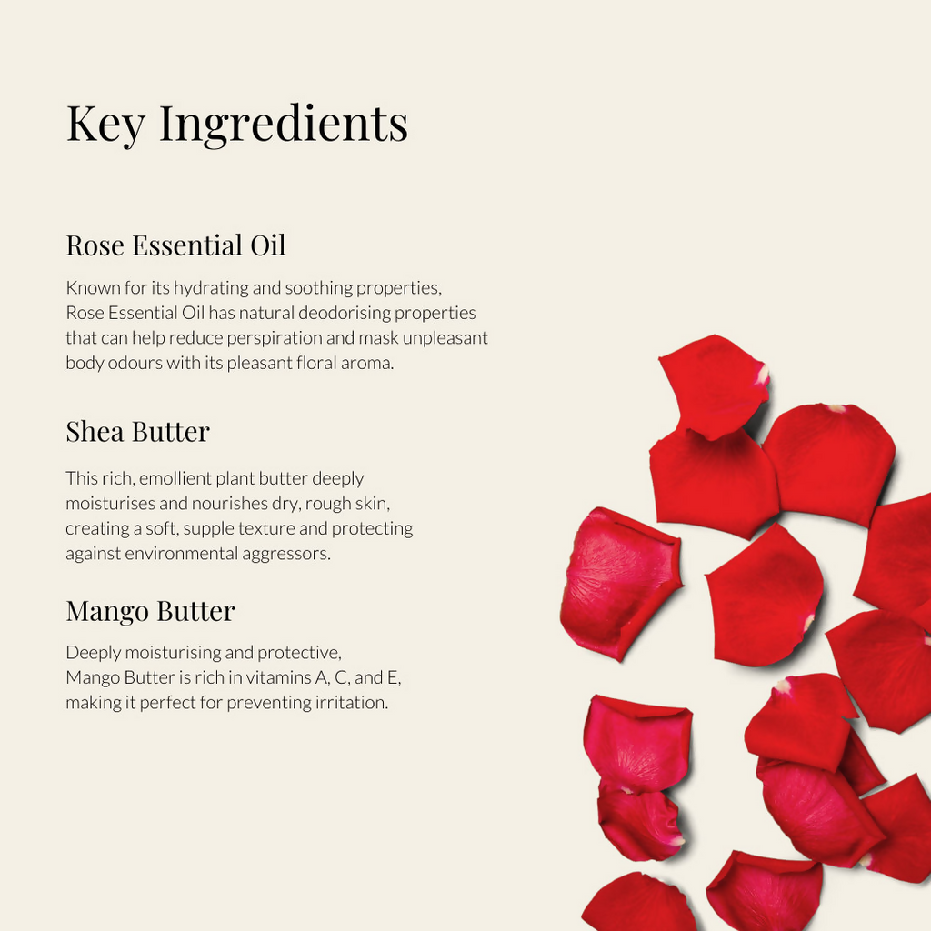 The Bare Bar Rose Vanilla Deodorant | Grocsy