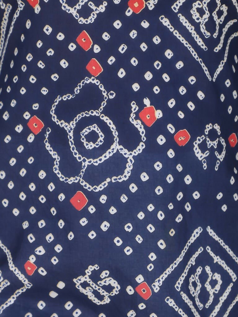 Aramya Straight Soft Cotton Bandhani Print Women's Kurta - Blue | Grocsy