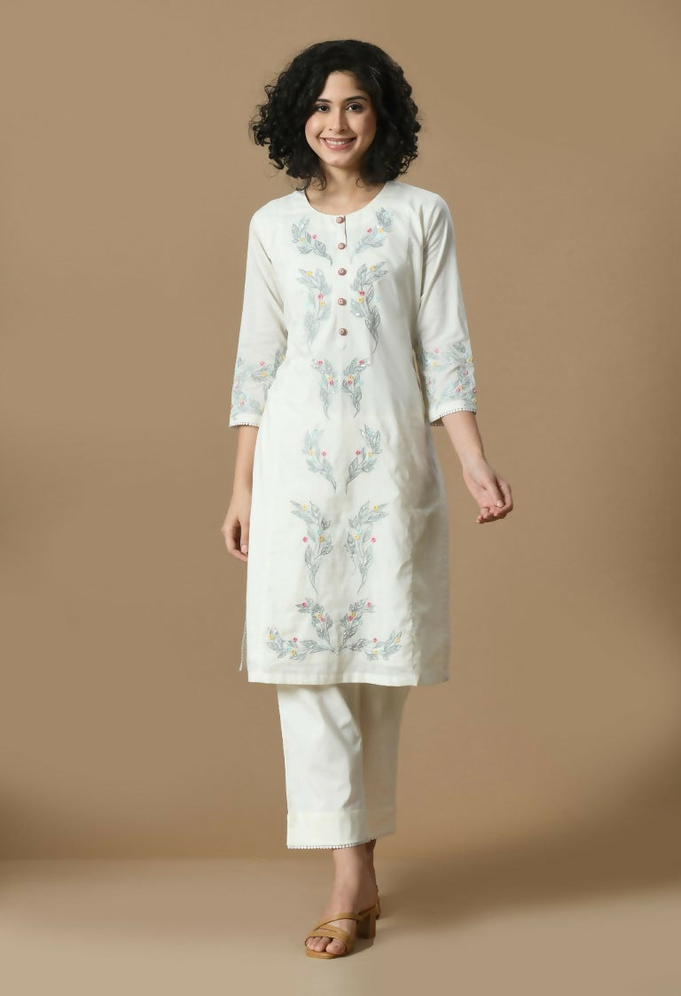 Joban Fashion White Cotton Kurta Set | Grocsy
