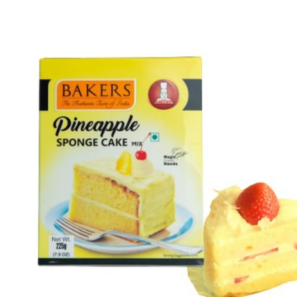 BAKERS Sponge Cake Mix Combo - White Forest & Pineapple | Grocsy