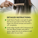 Veda Natural Colors For Black Hair - Henna & Indigo | Grocsy