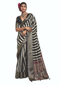 Joban Fashion Multicolor Art Silk With Fine Viscose Border Ajrak Full Body Print With Soft Finish Saree | Grocsy