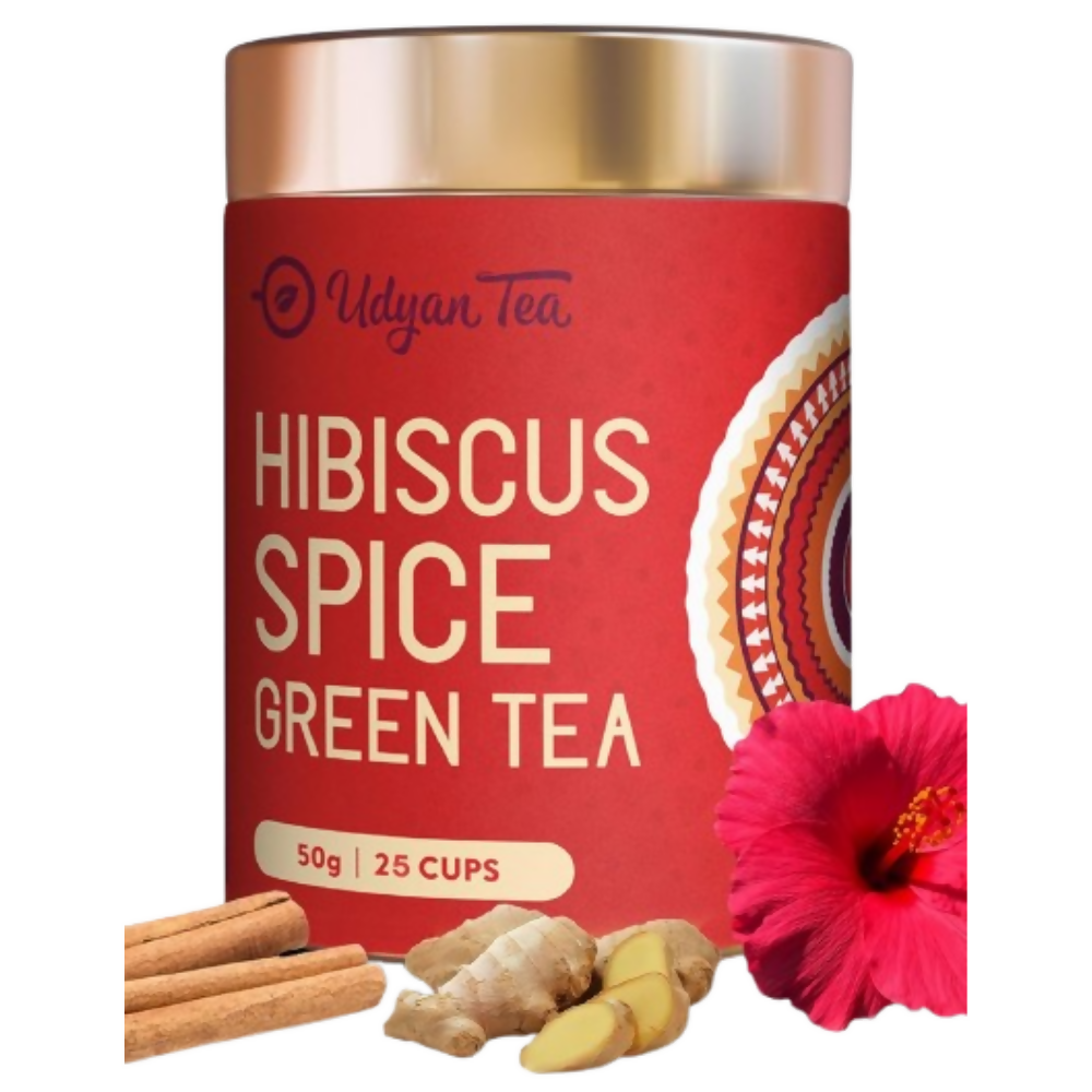 Udyan Tea Hibiscus Spice Green Tea | Grocsy