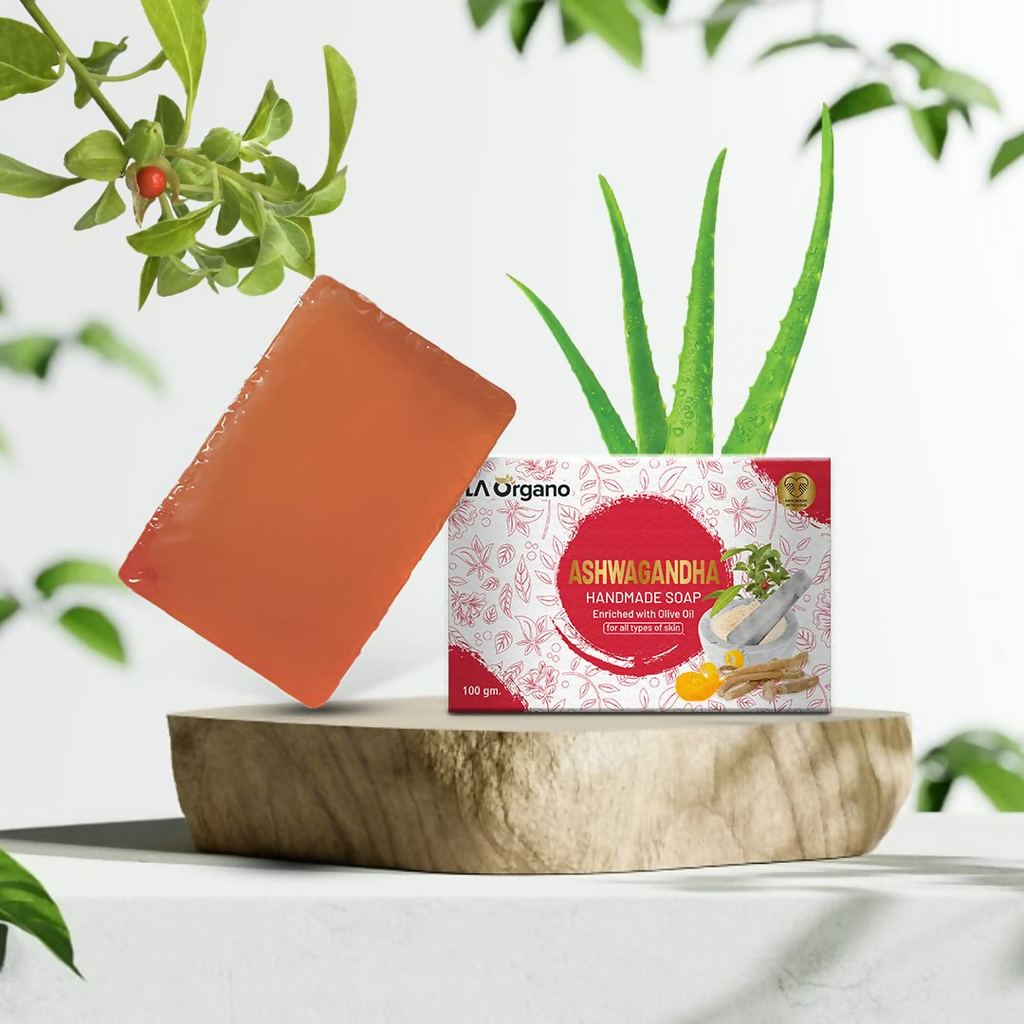 LA Organo Ashwgandha Handmade Natural Bath Soap | Grocsy