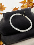 Inhanns Noor-E-Jalwa – Handmade Crystal Bead Necklace -Adjustable - White Only Necklace | Grocsy
