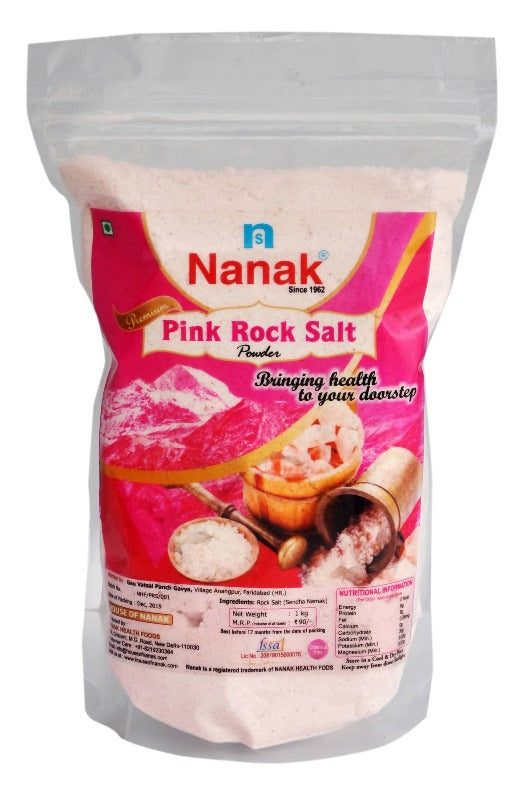 Nanak Himalayan Pink Rock Salt,1Kg | Grocsy