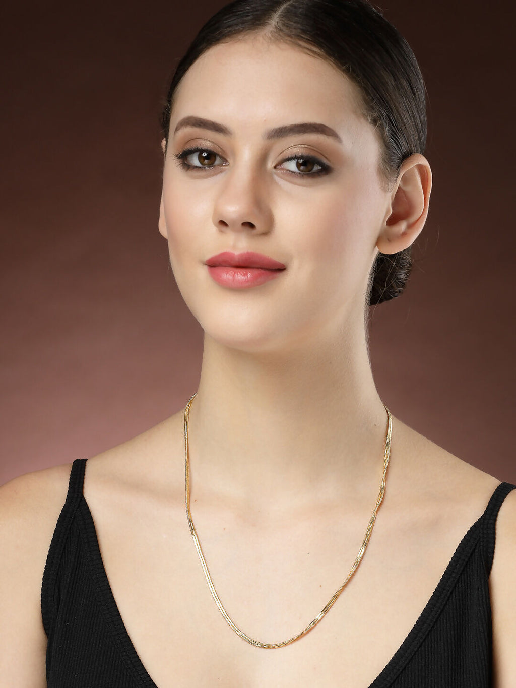 NVR Women's Gold-Polished Minimal Chain | Grocsy