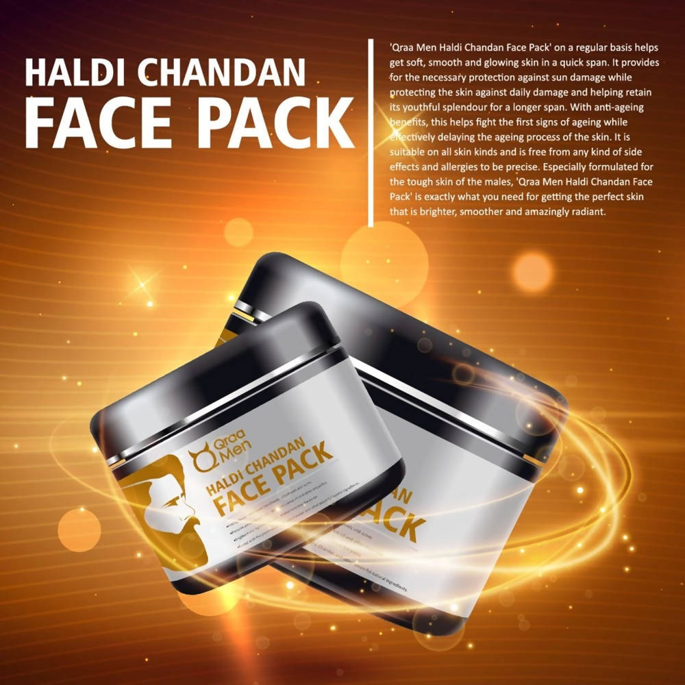 Qraa Men Haldi Chandan Face Pack | Grocsy