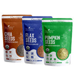 Neuherbs Organic Flax, Chia, and Pumpkin Seeds Combo | Grocsy