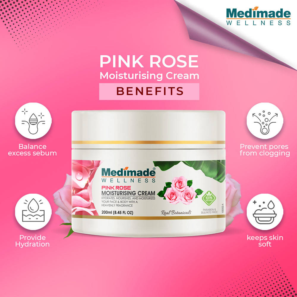 Medimade Wellness Pink Rose Moisturising Cream | Grocsy