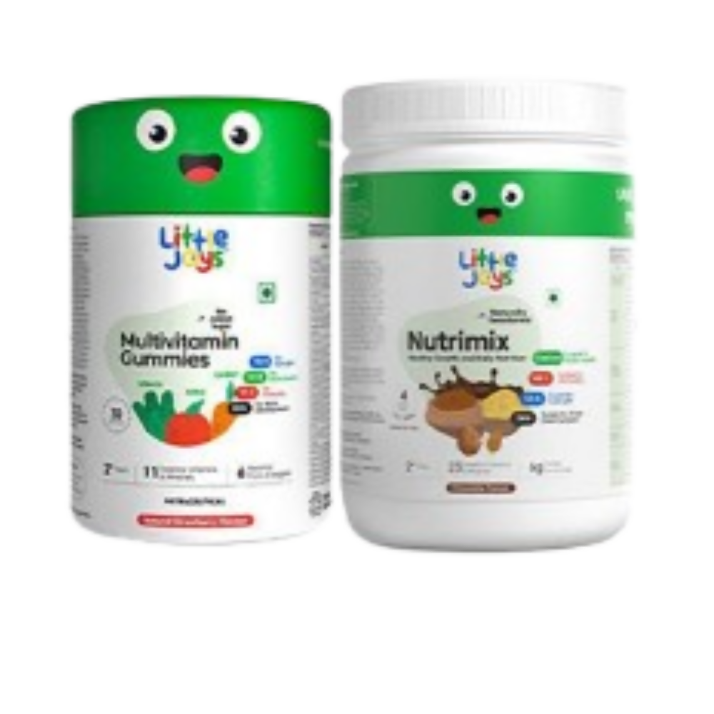 Little Joys Nutrimix Nutrition Powder 2 - 6 yrs + Multivitamin Gummies Combo | Grocsy