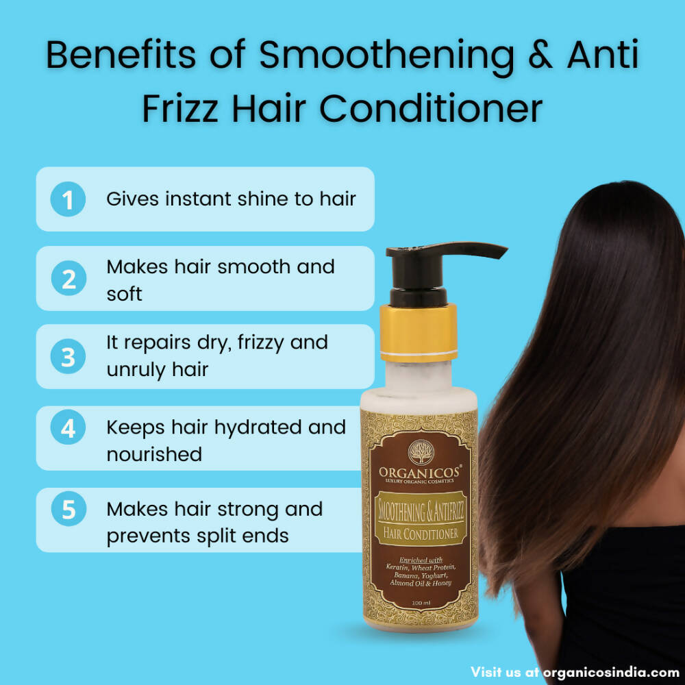 Organicos Smoothening & Anti Frizz Hair Conditioner | Grocsy