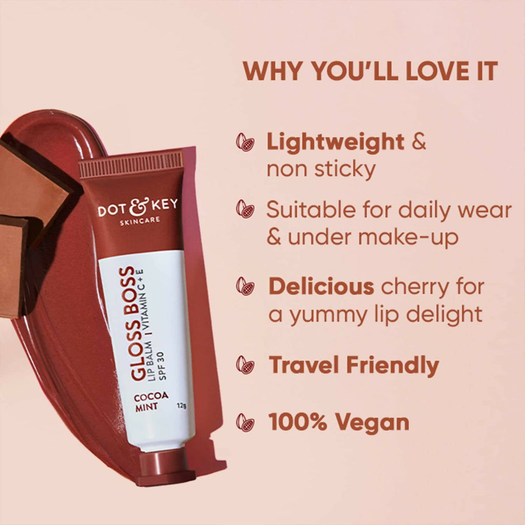 Dot & Key Gloss Boss Cocoa Mint Lip Balm | Grocsy