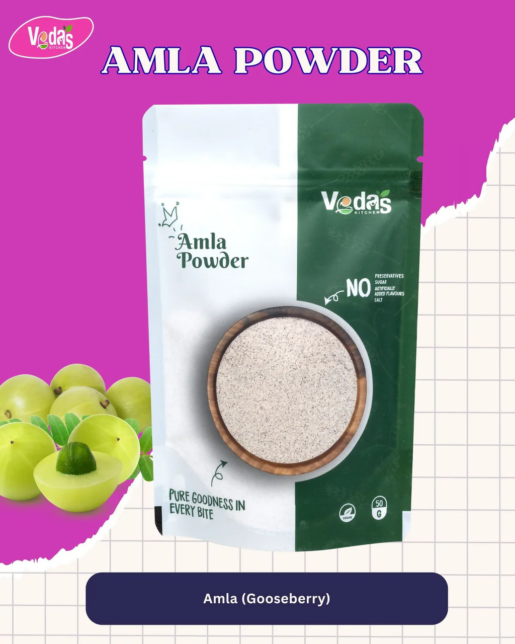 Vedas Kitchen Amla Powder | Grocsy