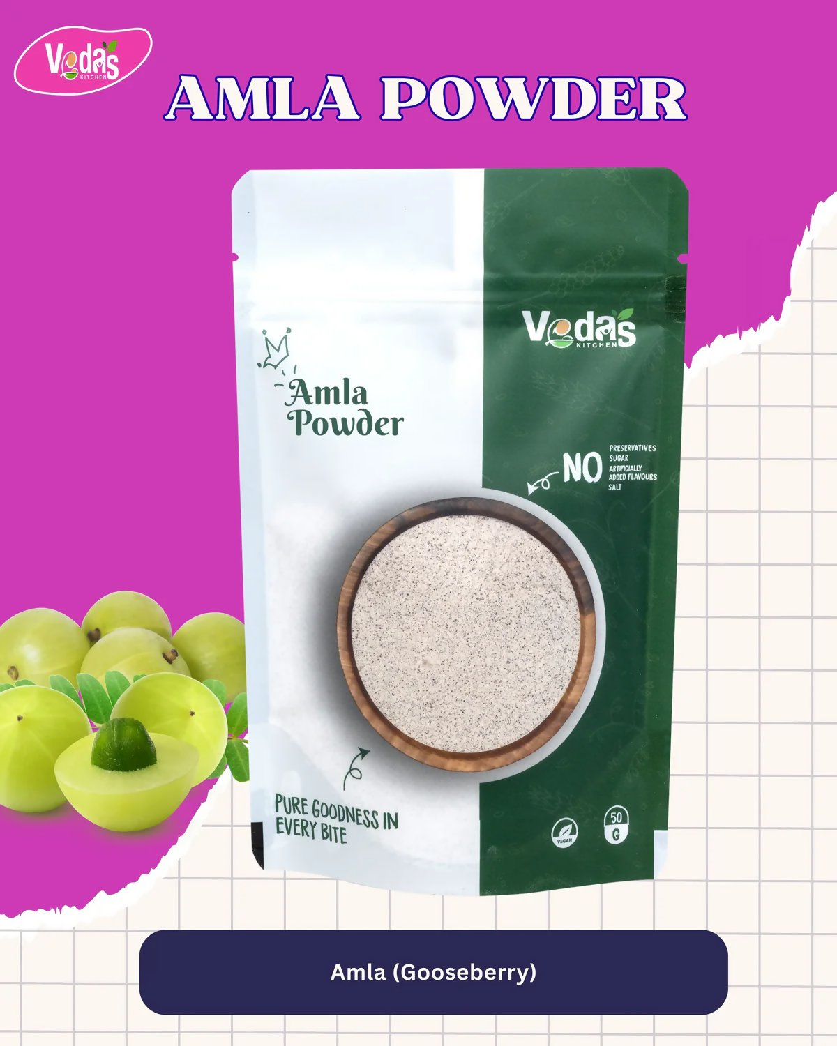 Vedas Kitchen Amla Powder | Grocsy