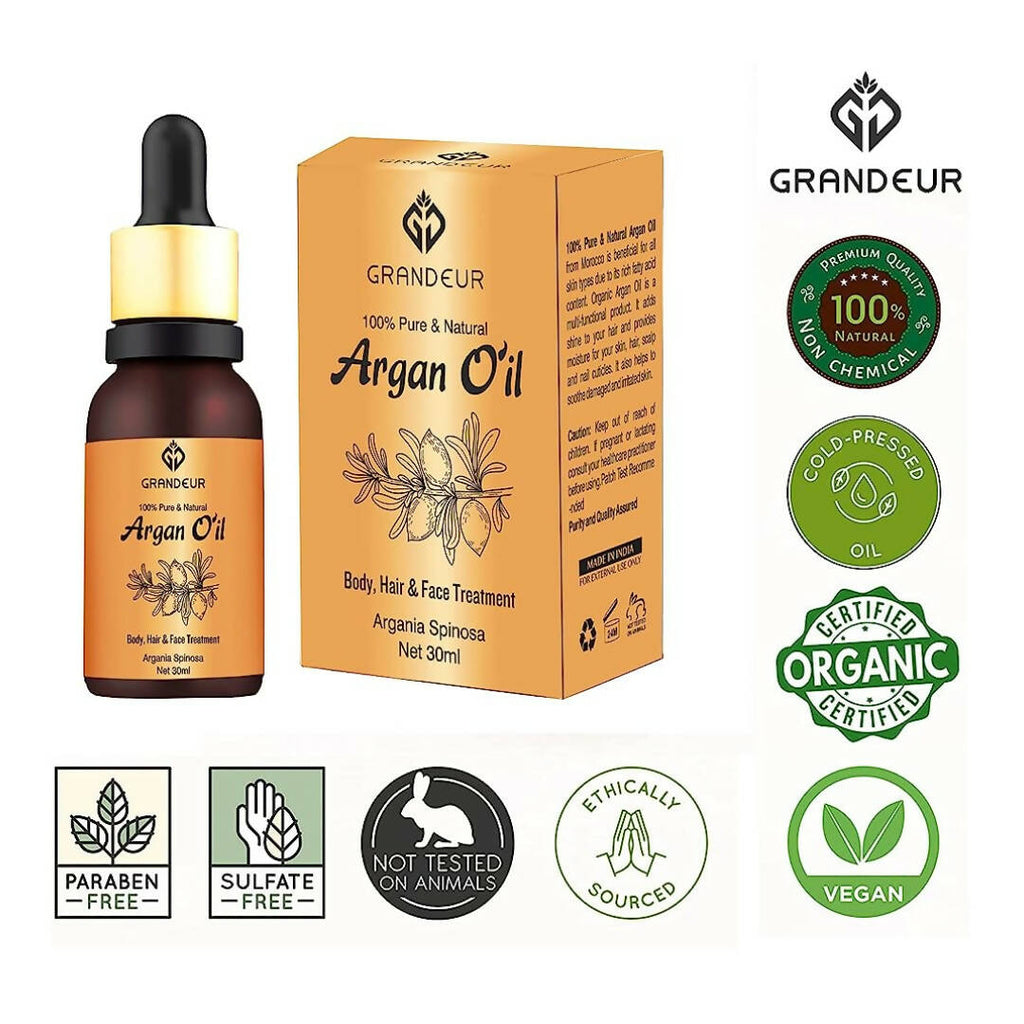 Grandeur 100% Pure And Natural Moroccan Argan Oil | Grocsy