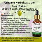 Urbaano Herbal Olive Squalane - 100% Pure Natural Plant-Derived Japanese Oil | Grocsy