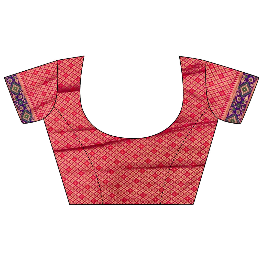 Joban Fashion Hot Pink Patola Soft Silk Patola Saree | Grocsy