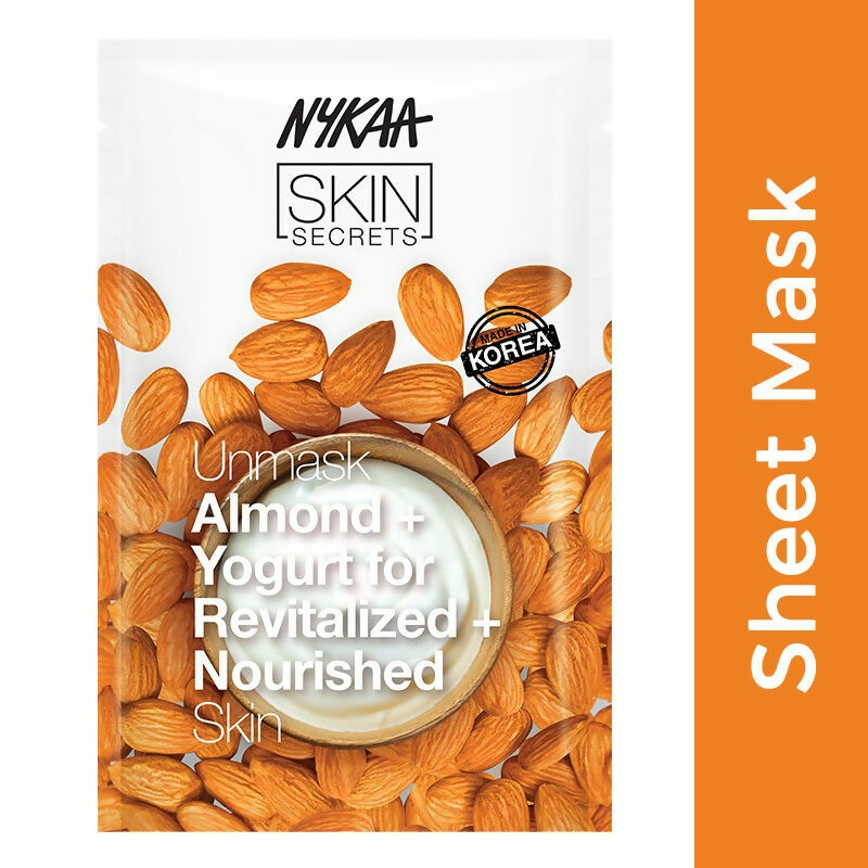 Nykaa Skin Secrets Indian Rituals Almond + Yogurt Sheet Mask For Revitalized & Nourished Skin | Grocsy