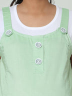 Manet Half Sleeves Solid Maternity Dress With Concealed Zipper Nursing Access - Green | Grocsy