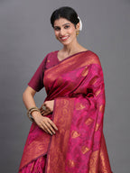 Shree Shyam Fashion Silk Pink Saree | Grocsy
