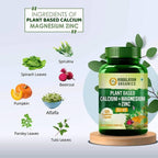Himalayan Organics Plant Based Calcium + Magnesium + Zinc, D3+K2 Vegetarian Capsules | Grocsy