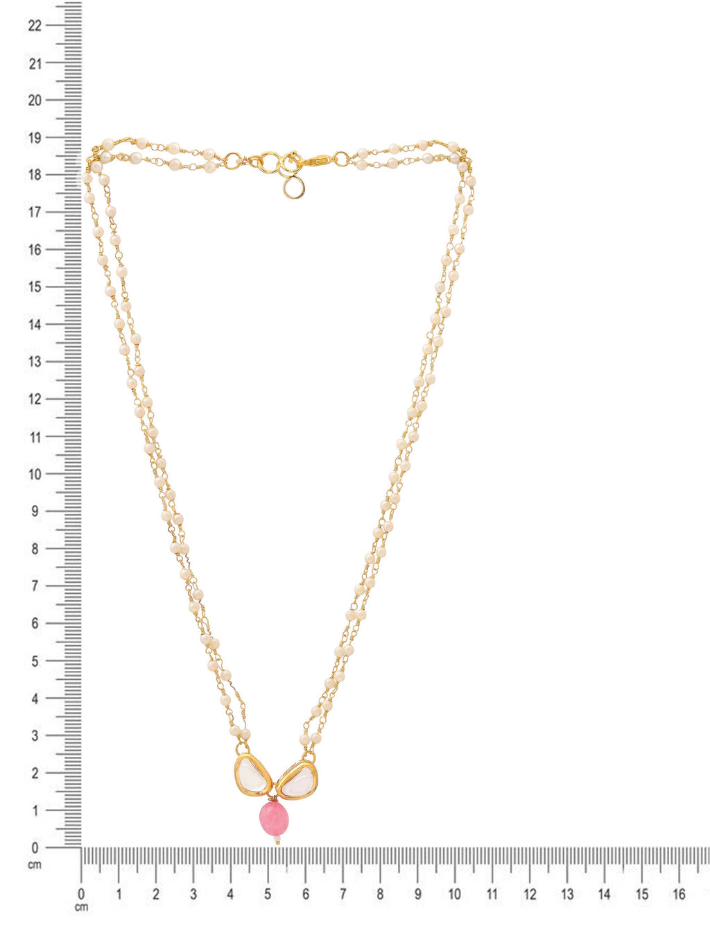 Ruby Raang Kundan and Pink Stone Necklace | Grocsy