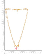 Ruby Raang Kundan and Pink Stone Necklace | Grocsy
