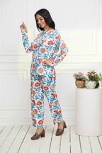 Myshka Women Multi Printed Romantic Florals Co-Ords | Grocsy