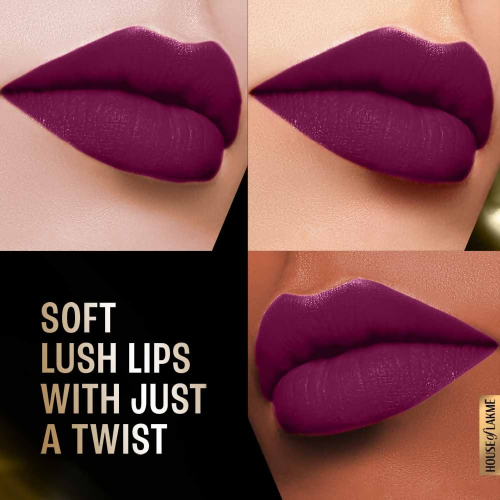 Lakme Forever Matte Lipstick, Made With French Rose Oil - Purple Diamond | Grocsy