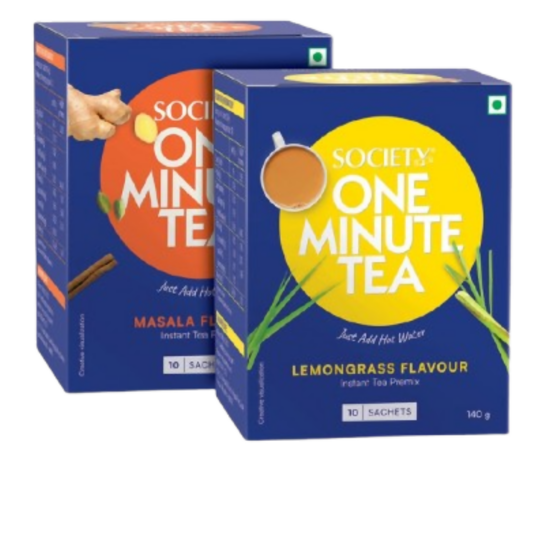 Society OMT Masala&OMT Lemongrass Flavour Tea Premix Combo | Grocsy