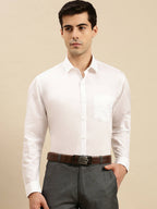 Ramraj Cotton Mens Full Sleeve White Shirt Plus Size - Cool Cotton | Grocsy