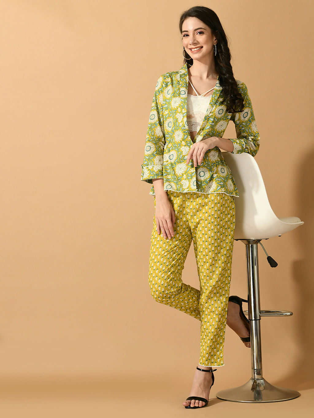 Myshka Women's Multi Printed Floral Jacket | Grocsy
