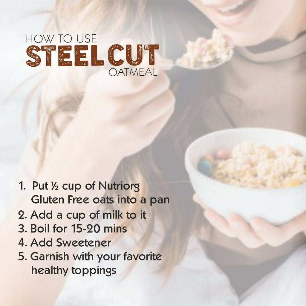Nutriorg Gluten Free Raw Steelcut Oats | Grocsy