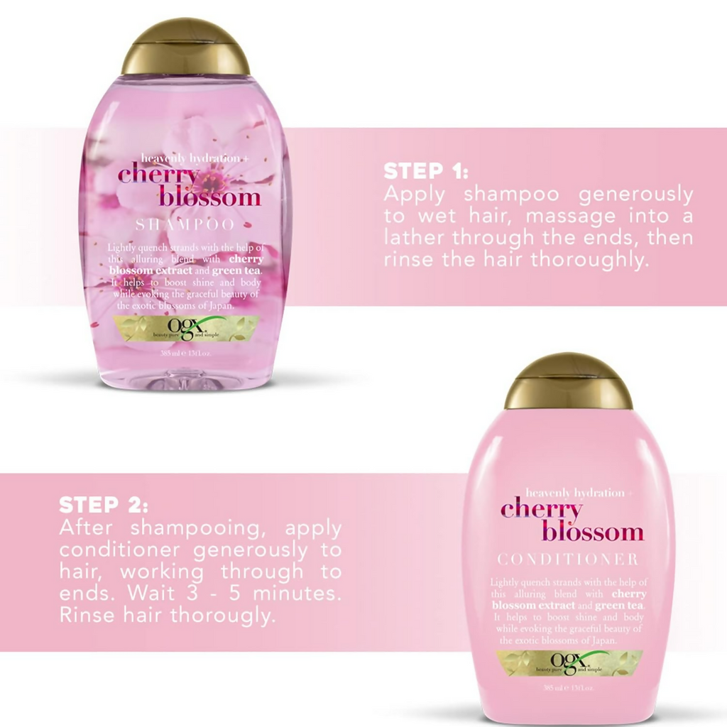 OGX Heavenly Hydration Cherry Blossom Shampoo | Grocsy