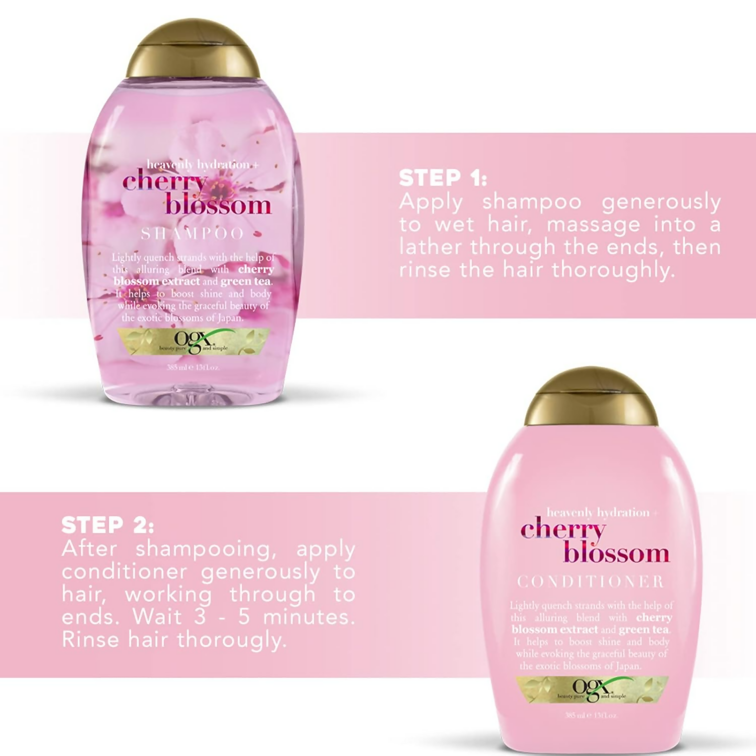 OGX Heavenly Hydration Cherry Blossom Shampoo | Grocsy