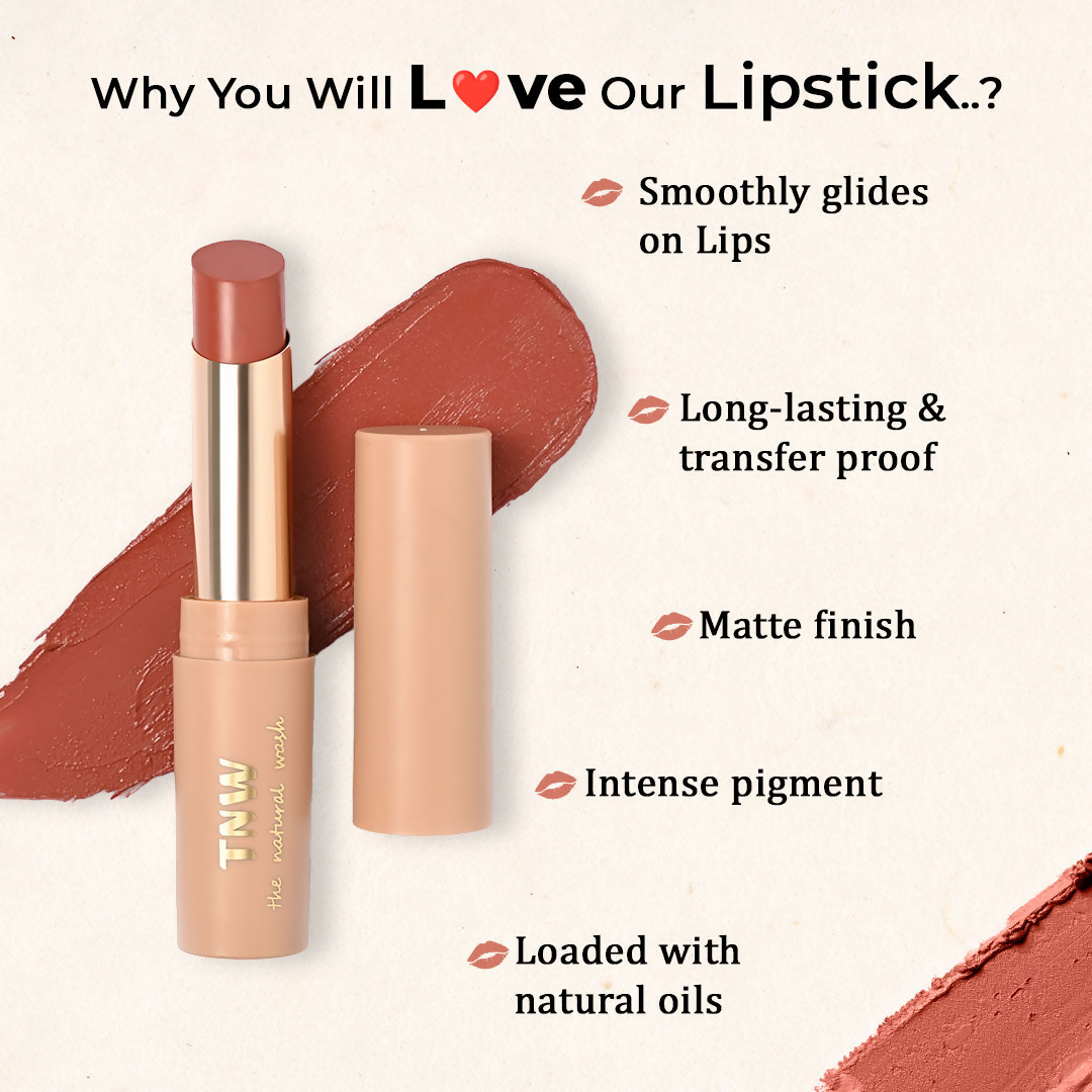 The Natural Wash Silky Matte Fusion Longstay Bullet Lipstick - Lunar Dust | Grocsy