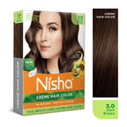 Nisha Creme Hair Color for Women - Dark Brown | Grocsy