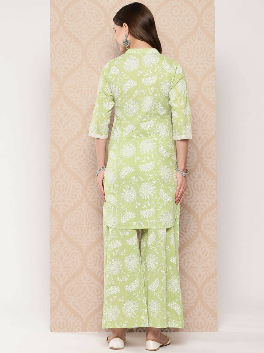 Ahalyaa Women's Traditional Wear Co-ods - Pista Green | Grocsy