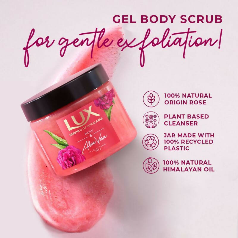 Lux Essence Of Himalayas Rose & Aloe Vera Gel Body Scrub | Grocsy