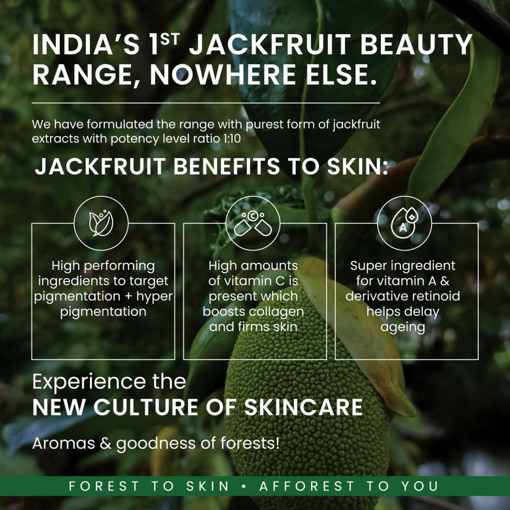 Afforest Jackfruit Bedtime Serum with 0.3% Alpha Arbutin, 1% Hyaluronic acid, Jackfruit seed extracts | Grocsy