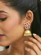 Nuyug 22k Gold-Plated Jhumkas | Grocsy