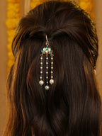 Ruby Raang Lotus Drop Hanging Hair Pin | Grocsy