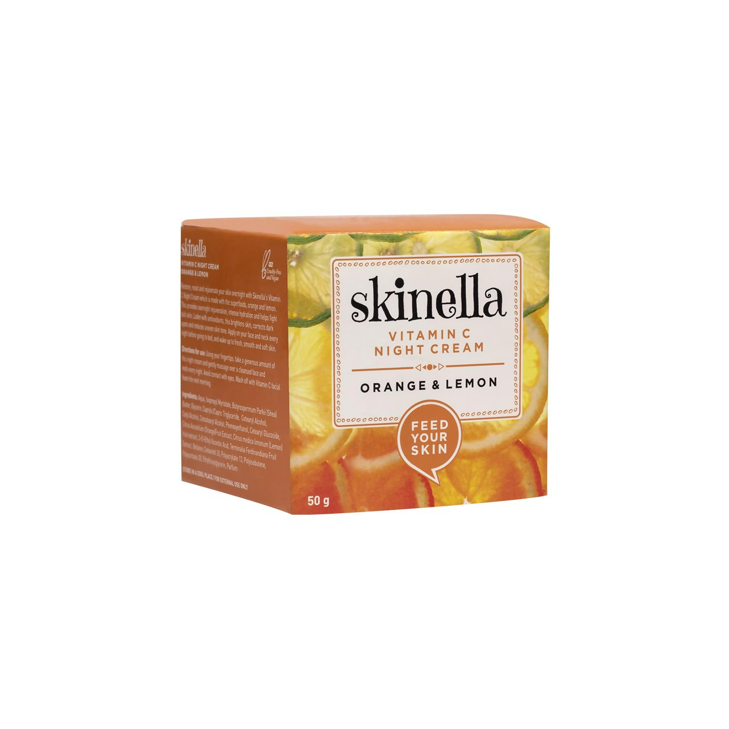 Skinella Vitamin C Night Cream-Orange Lemon | Grocsy